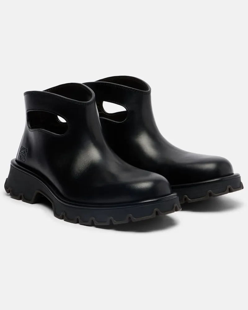 Loewe Ankle Boots Bobby aus Leder Schwarz