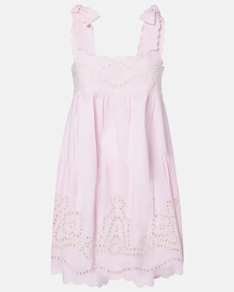 Juliet Dunn Minikleid aus Baumwolle Rosa