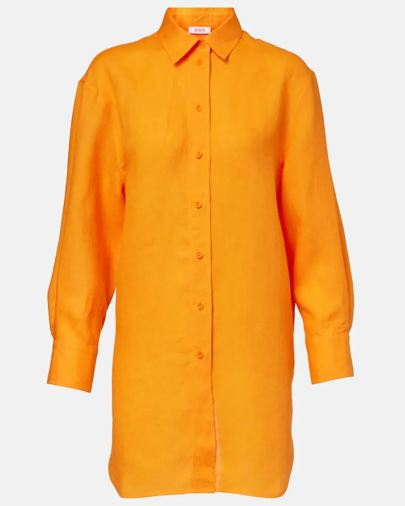 Eres Hemd Mignonette aus Leinen Orange