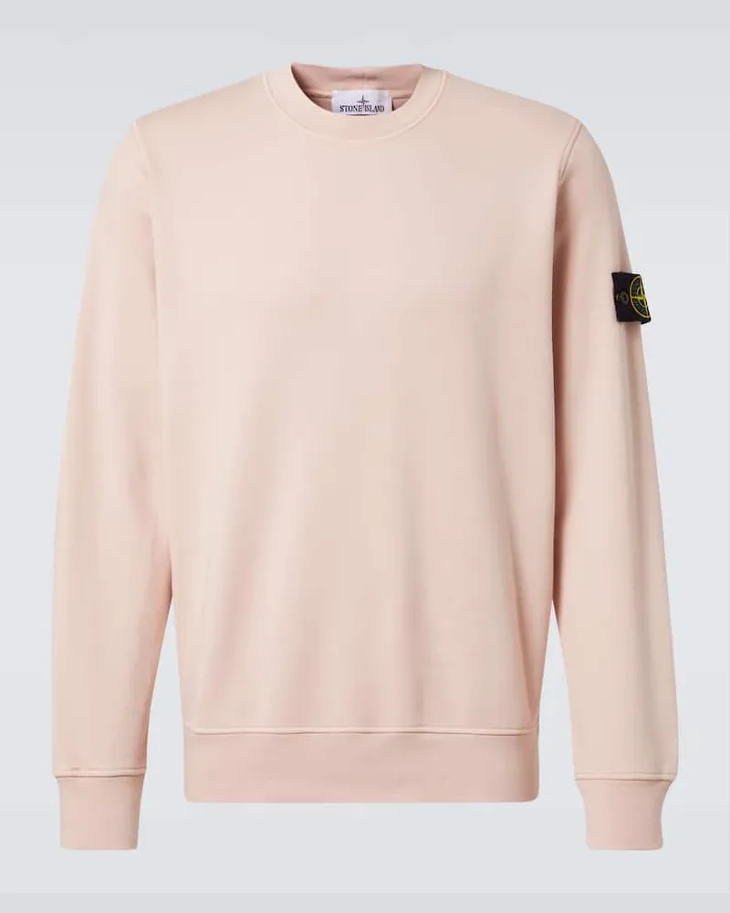Stone Island Sweatshirt Compass aus Baumwoll-Jersey Pink