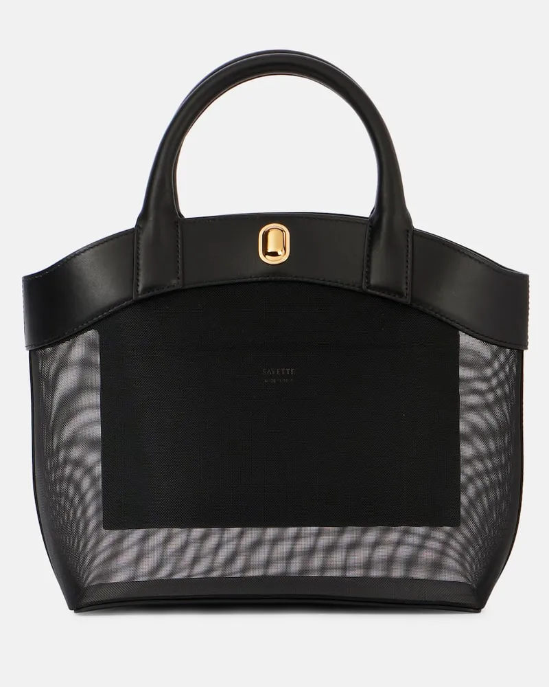 SAVETTE Tote Tondo Small aus Mesh Schwarz