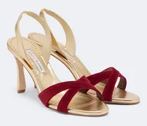 Slingback-Sandalen Callydra aus Leder und Samt
