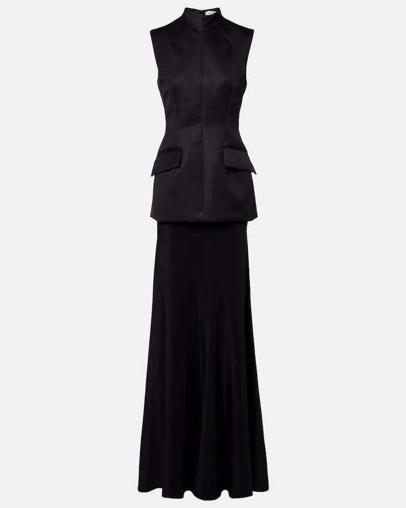 SPORTMAX Robe Cilen aus einem Baumwollgemisch Schwarz