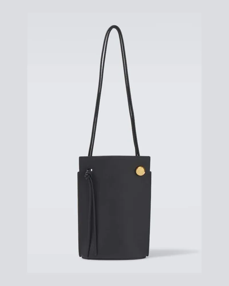 Loewe Crossbody Bag Pebble Dice Pocket aus Leder Schwarz
