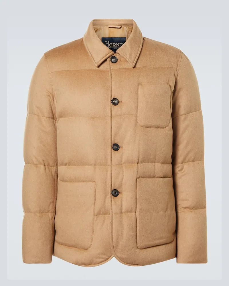 Herno Daunenjacke aus Kamelhaar Beige