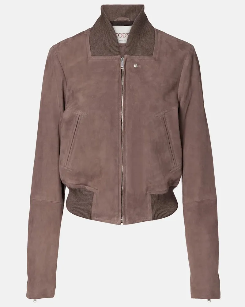 TOD'S Bomberjacke aus Veloursleder Braun