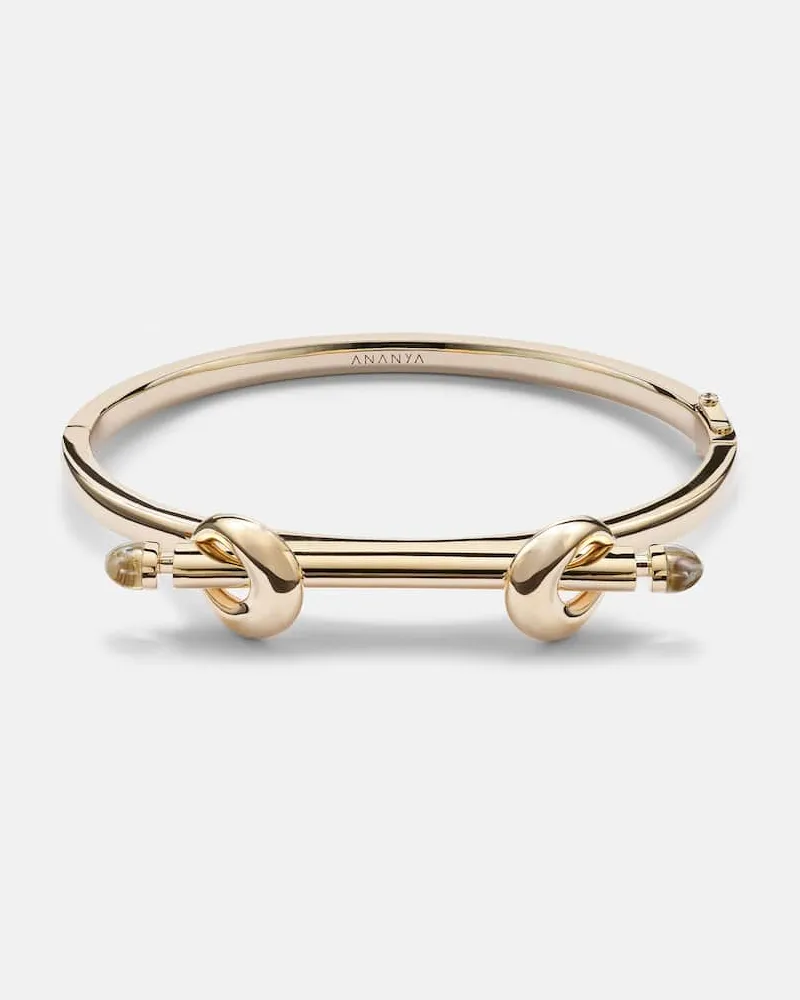 Ananya Armreif Chakra aus 18kt Gelbgold mit Quarz Gold