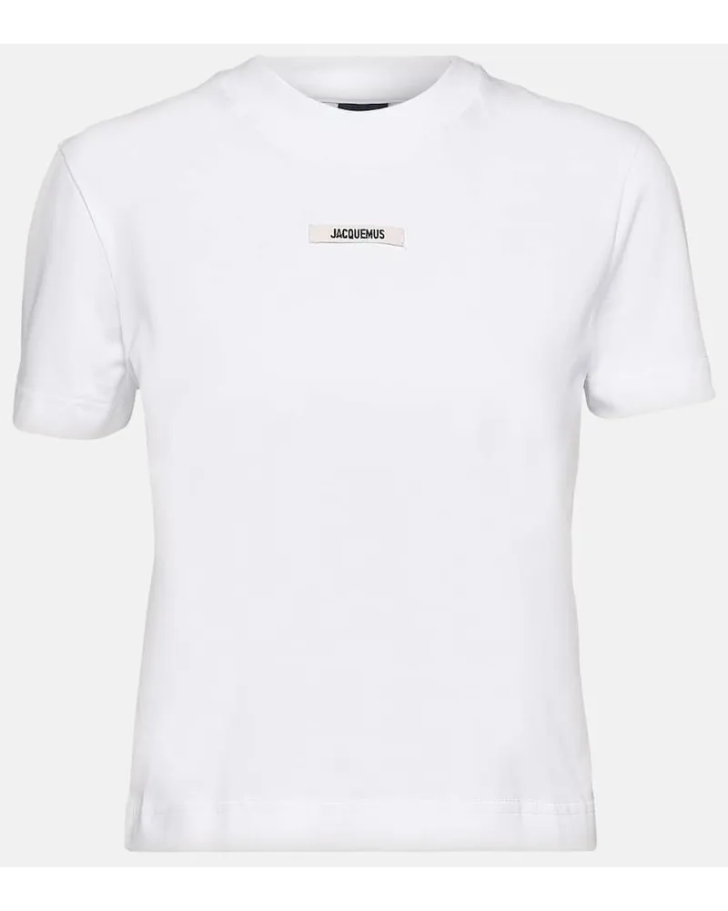 Jacquemus T-Shirt Le T-shirt Gros Grain Weiss