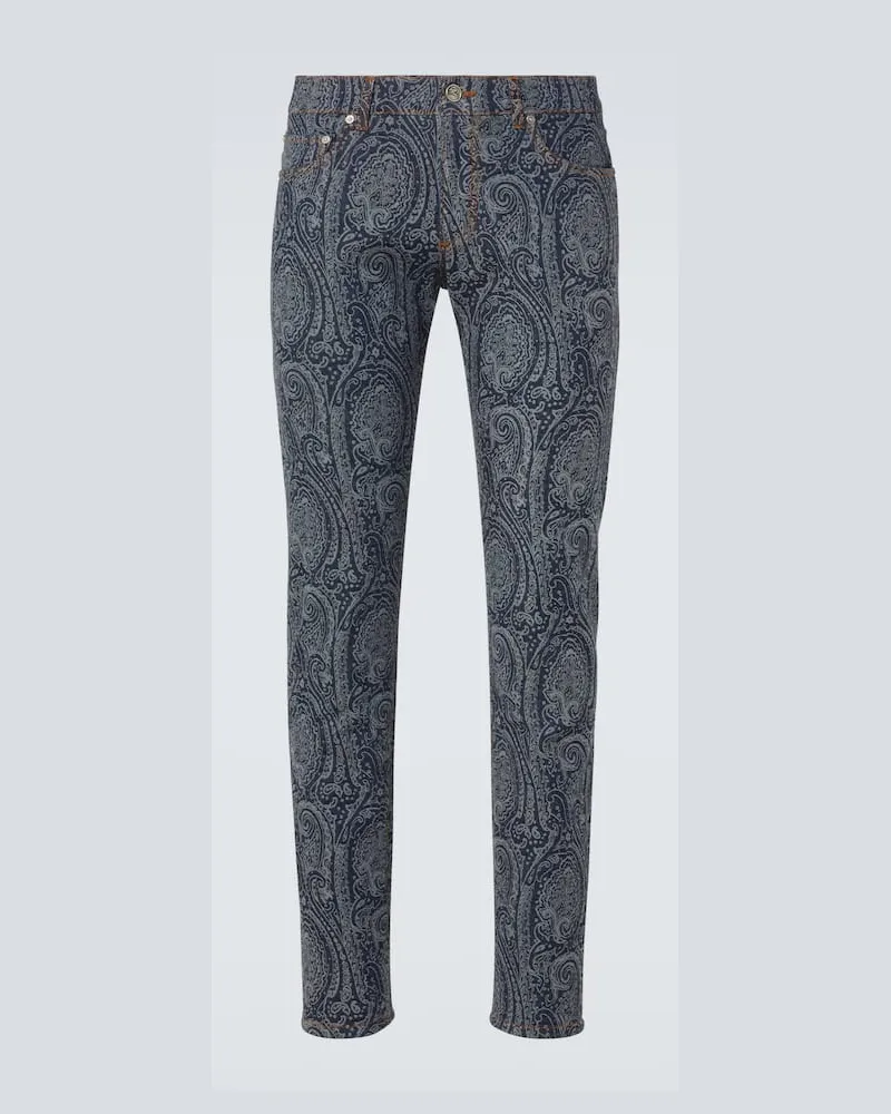 Etro Slim Jeans Blau