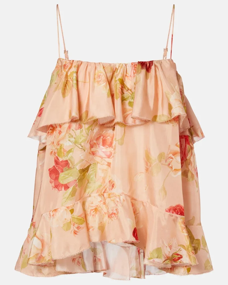 Zimmermann Top Roselight aus Seide Rosa
