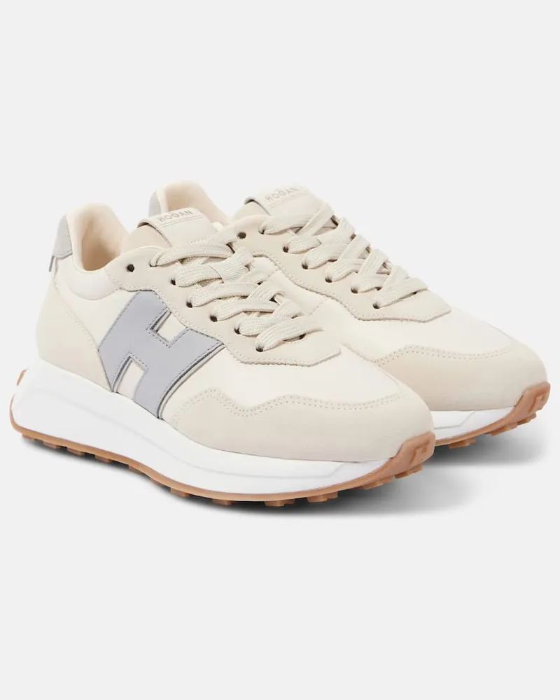 Hogan Sneakers H641 aus Veloursleder Beige