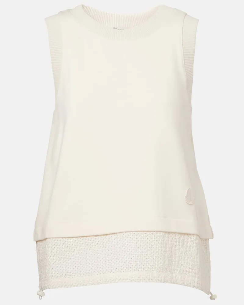 Moncler Top aus Baumwolle Weiß
