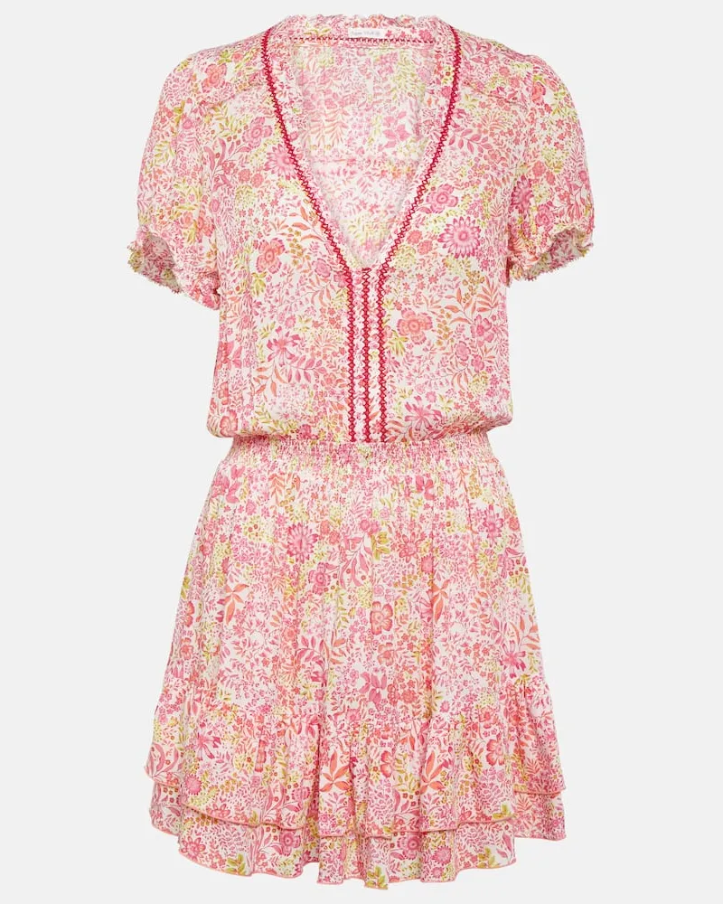 Poupette St Barth Bedrucktes Minikleid Bibi Multicolor