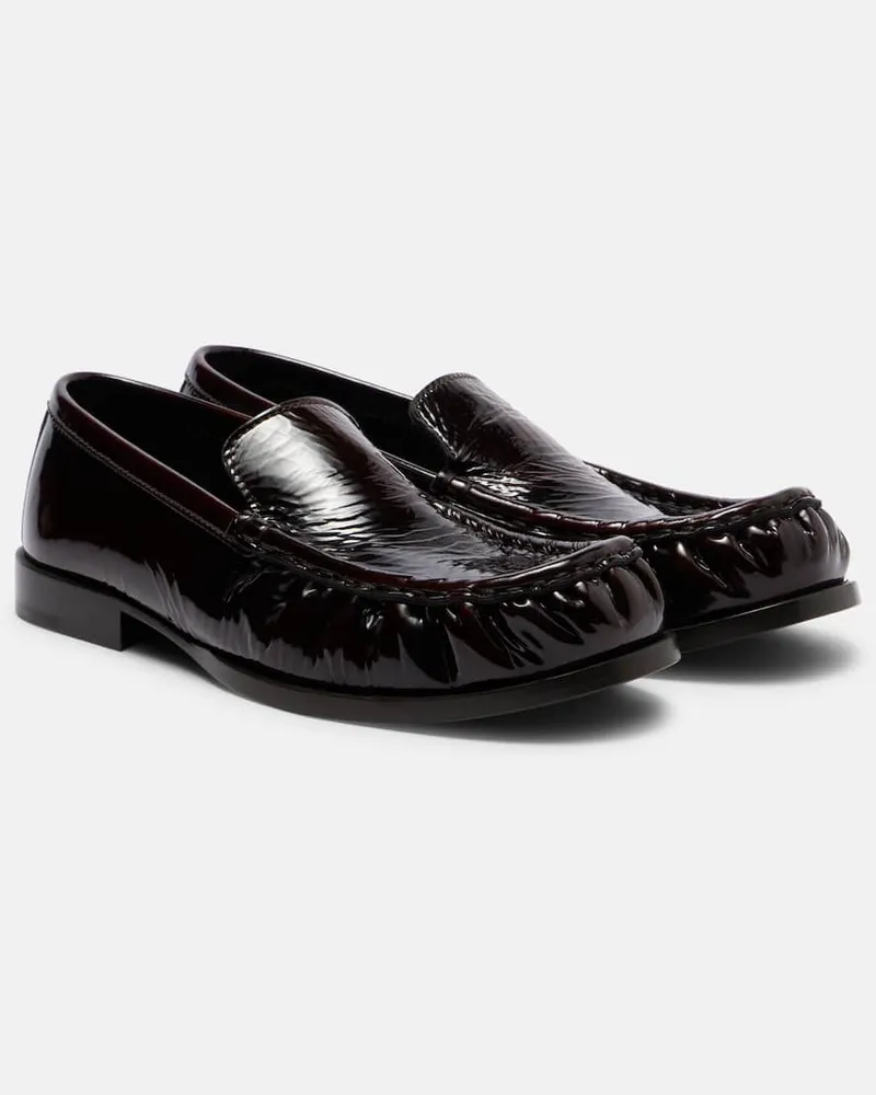 Dries van Noten Loafers Kate aus Lackleder Braun