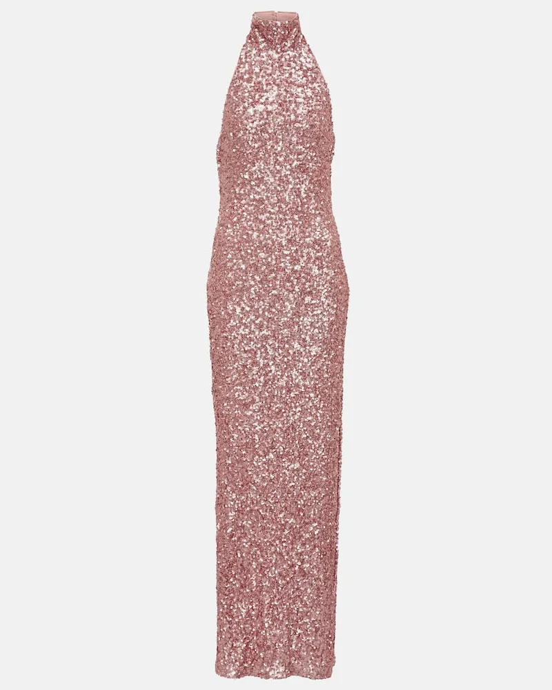 ROTATE Birger Christensen Bridal Maxikleid Kasia mit Pailletten Pink