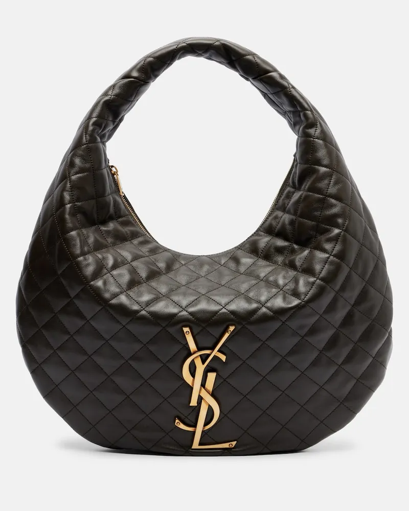 Saint Laurent Schultertasche Icare Medium aus Leder Braun