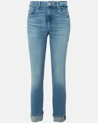 7 for all mankind Low-Rise Slim Jeans Blau