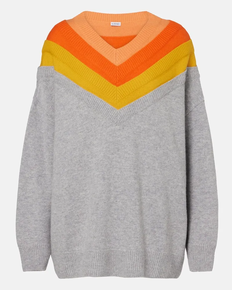 Loewe Pullover aus Wolle Grau