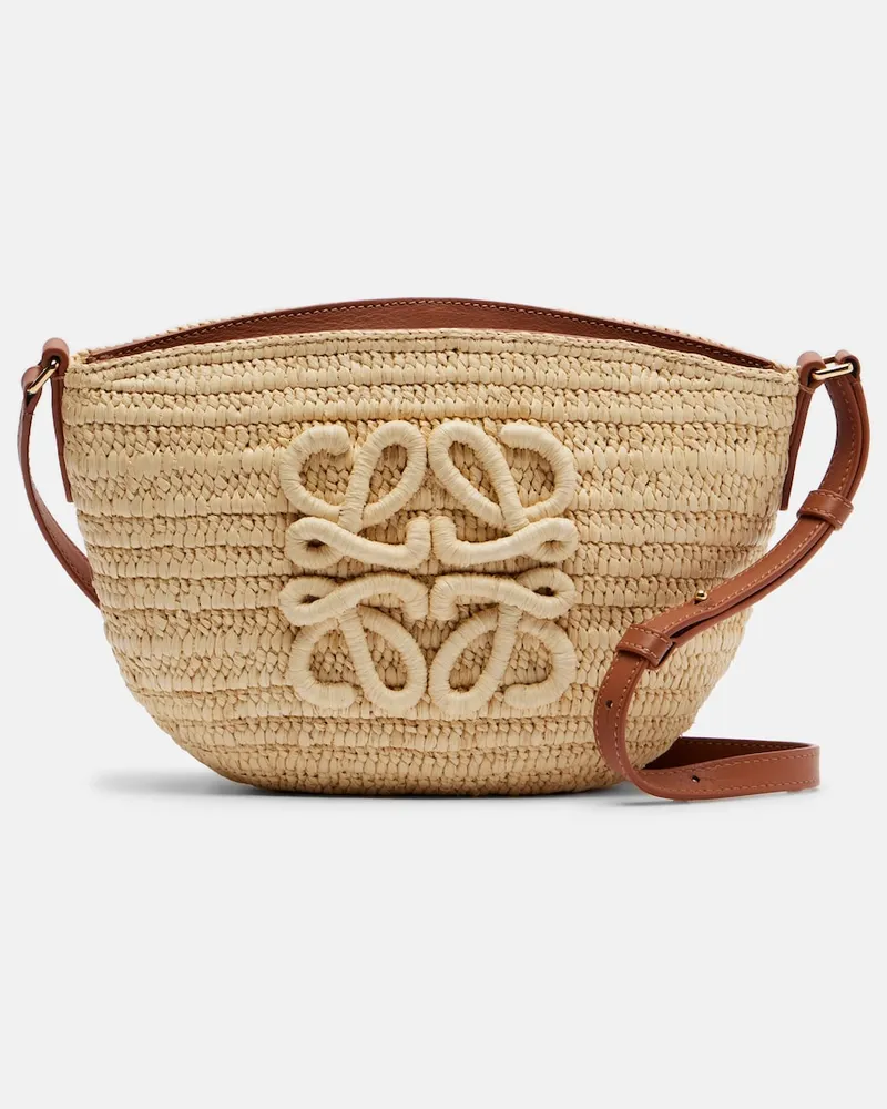 Loewe Paula's Ibiza Bucket Bag Eclipse aus Raffiabast Beige