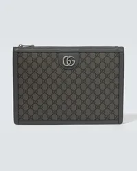 Gucci Etui Ophidia GG Supreme aus Canvas Grau