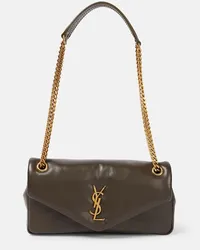 Saint Laurent Schultertasche Calypso aus Leder Braun