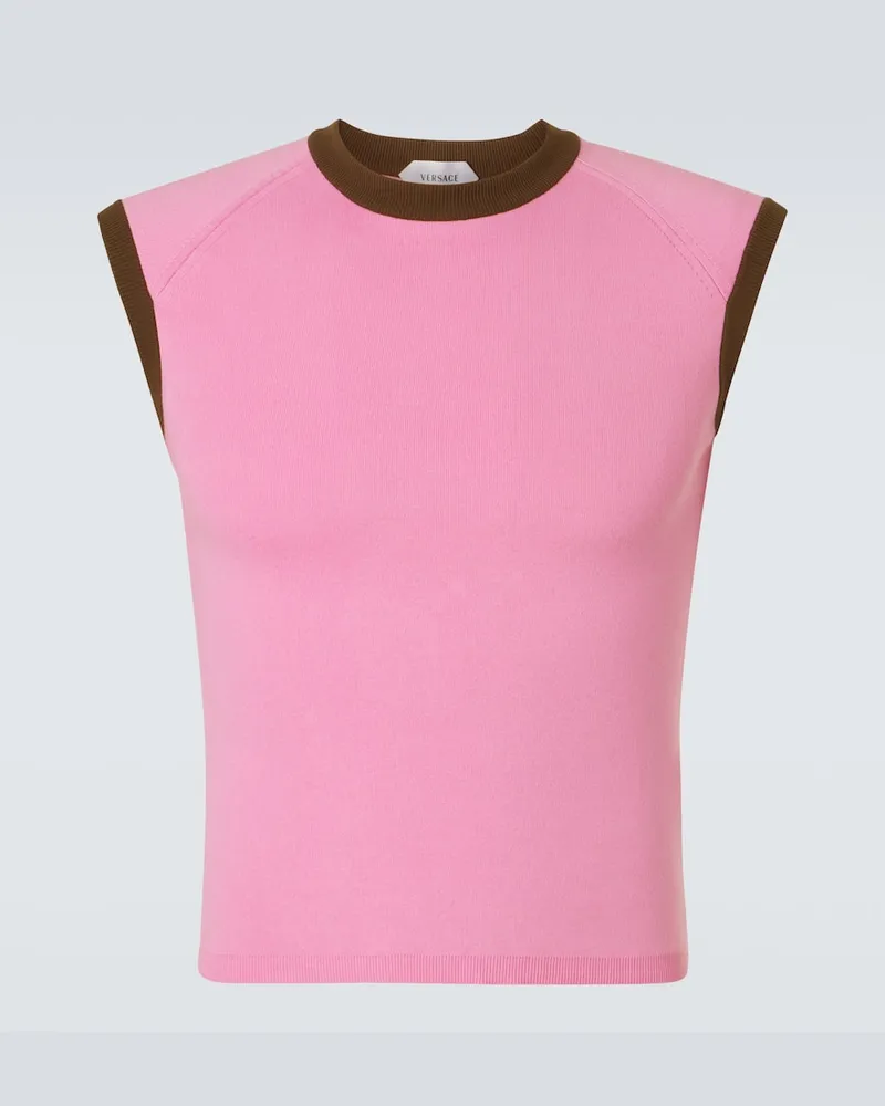 Versace Top aus Baumwolle Rosa