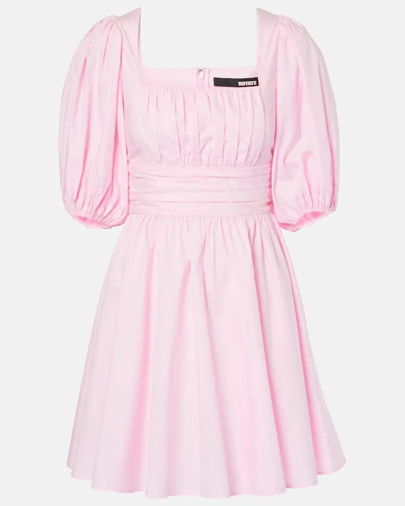 ROTATE Birger Christensen Minikleid aus Baumwolle Pink