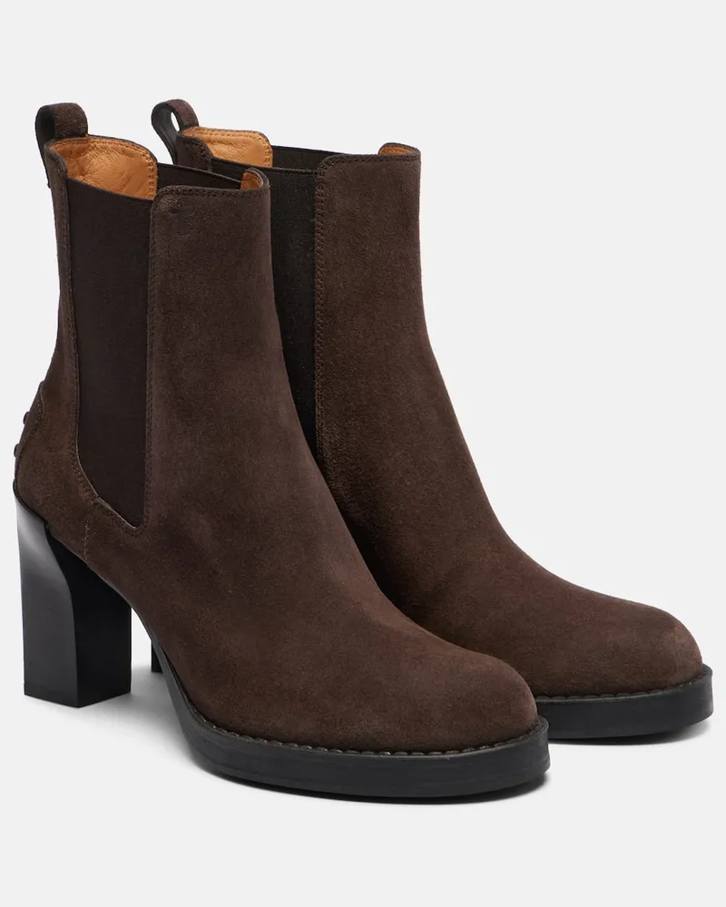 TOD'S Chelsea Boots 80 aus Veloursleder Braun