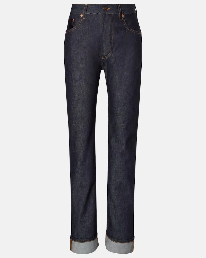 Bottega Veneta Mid-Rise Straight Jeans Blau
