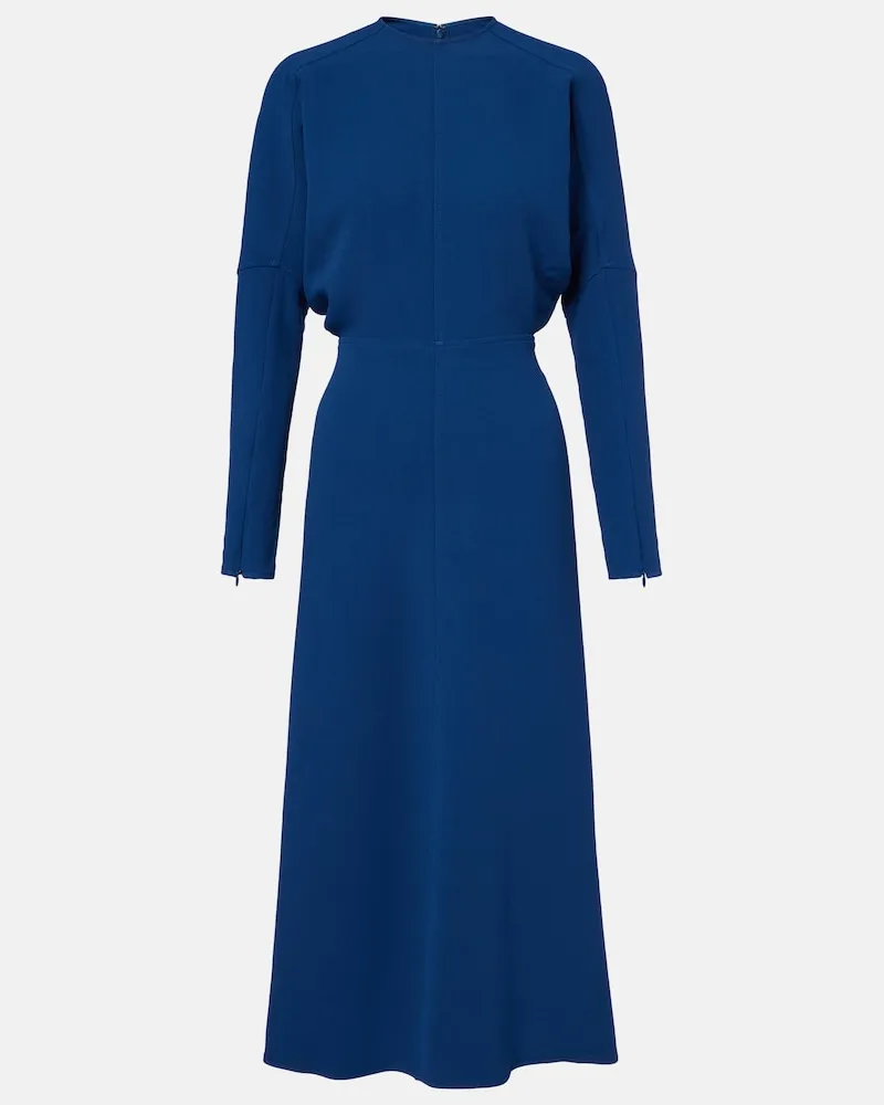 Victoria Beckham Midikleid aus Cady Blau