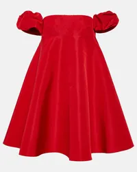 Valentino Garavani Off-Shoulder-Minikleid aus Satin Rot