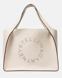 Stella McCartney Shopper Stella Logo aus Lederimitat Weiss