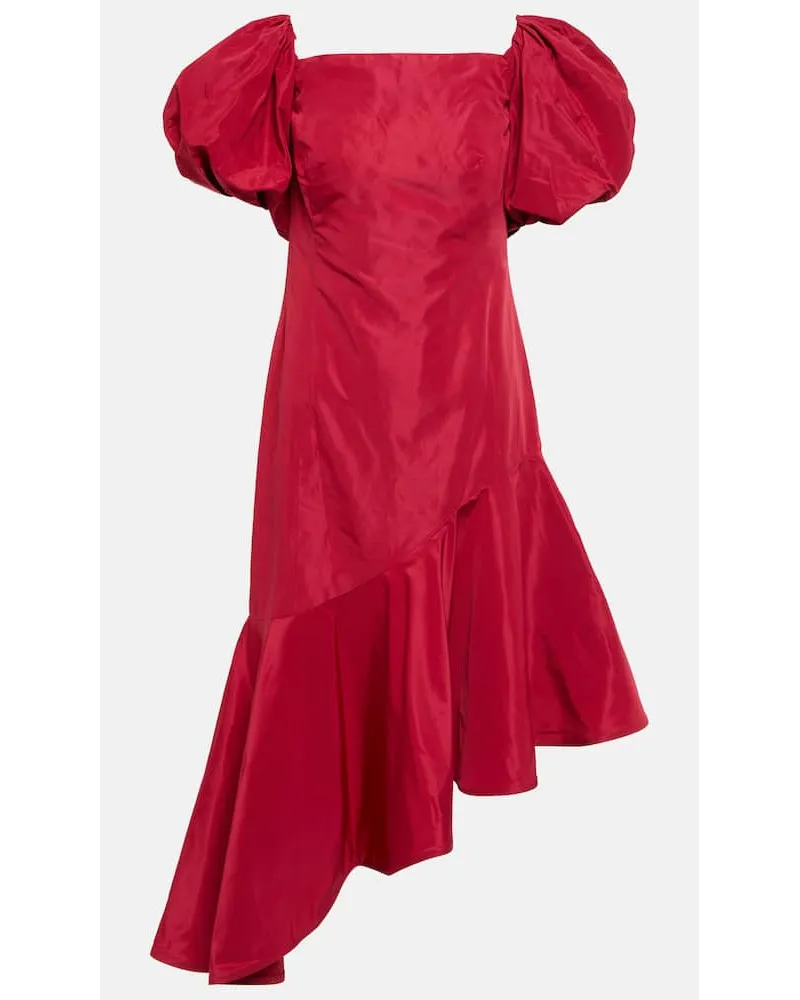 Ralph Lauren Midikleid aus Taft Rot