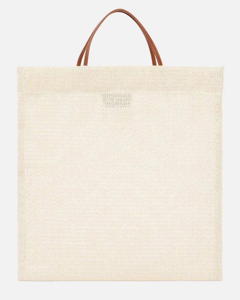 The Row Tote Bag Barn Mini mit Leder Nude