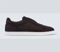 Slip-Ons Open aus Veloursleder