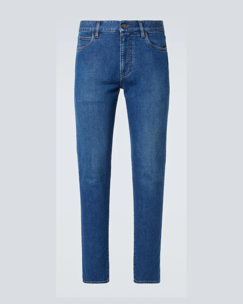 Loro Piana Slim Jeans Quarona Blau