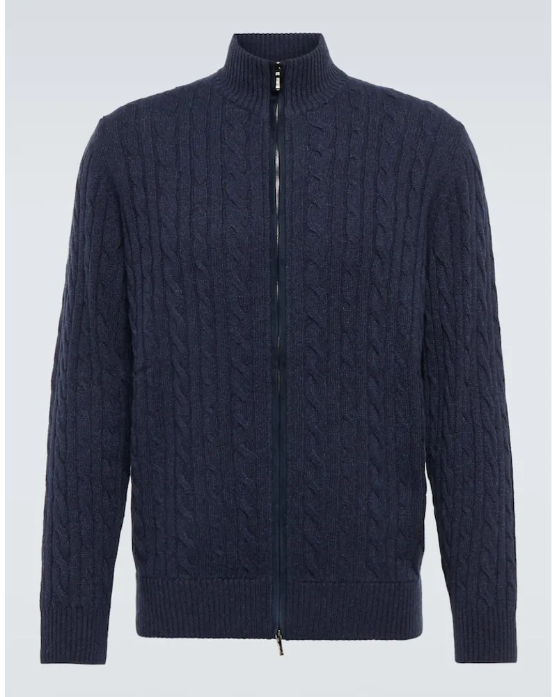 Loro Piana Jacke aus Kaschmir Blau