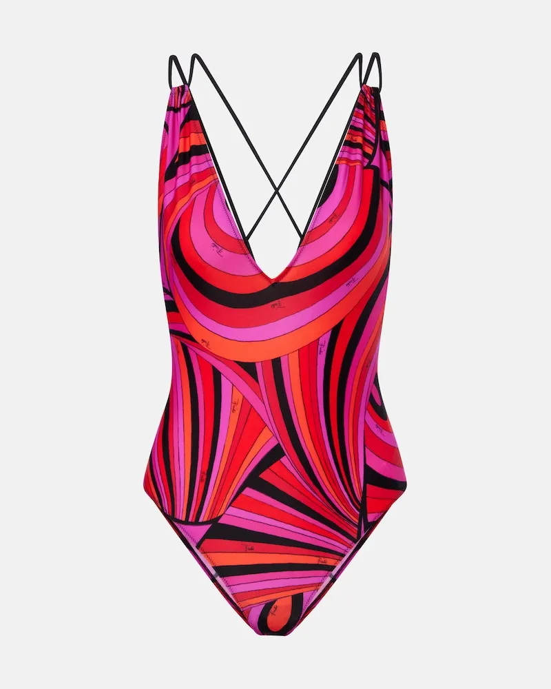 Emilio Pucci Badeanzug Marmo Violett