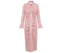 Hemdblusenkleid mit Pailletten