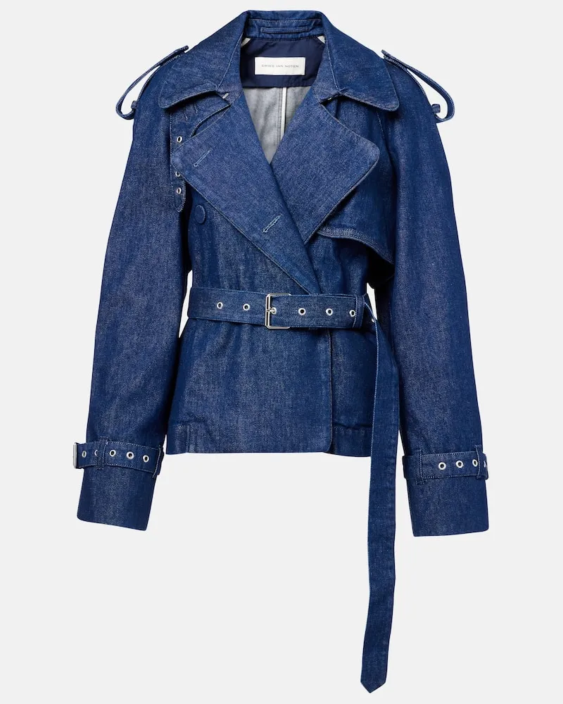 Dries van Noten Jacke aus Denim Blau