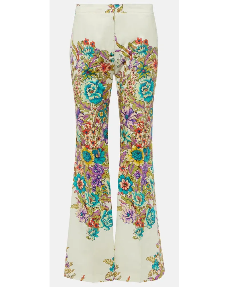 Etro Schlaghose aus einem Baumwollgemisch Multicolor