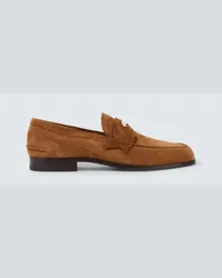 Christian Louboutin Loafers Penny aus Veloursleder Braun