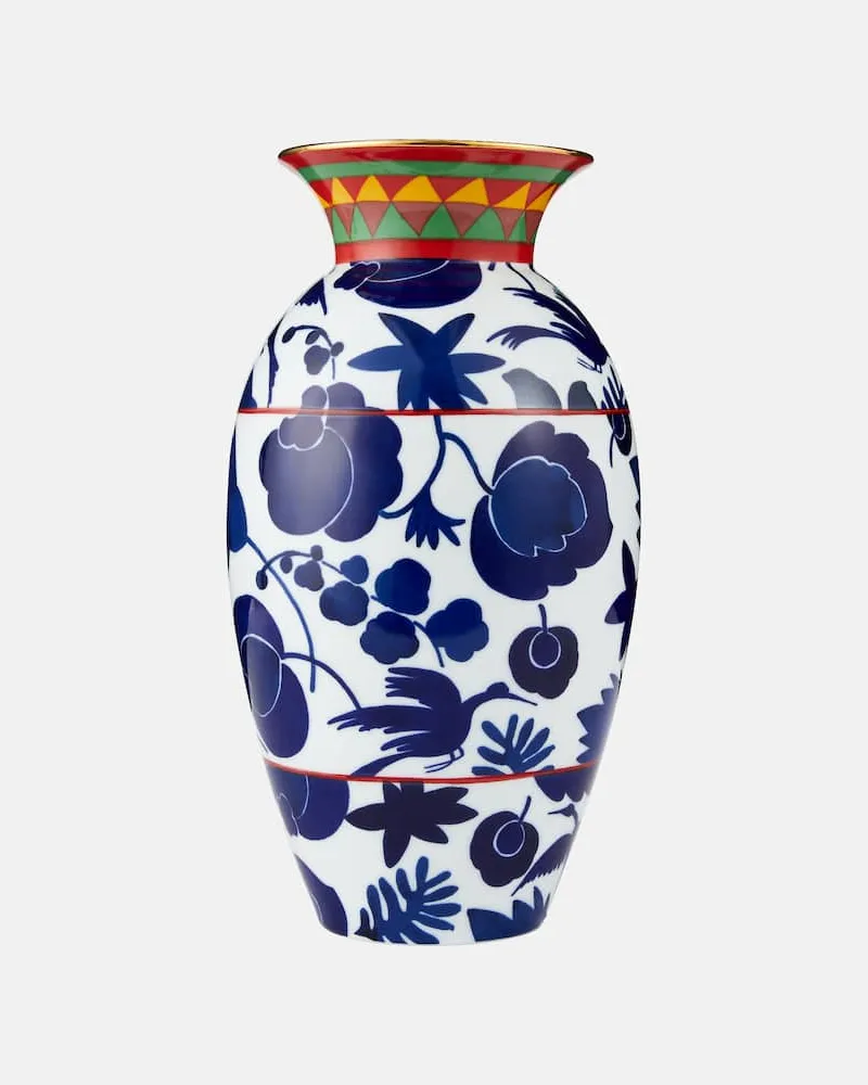 La DoubleJ Vase Wildbird Blu Blau