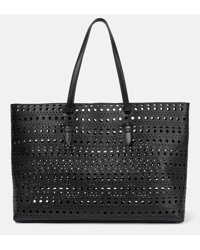 Alaïa Alaia Tote Le Mina 44 Vienne aus Leder Schwarz