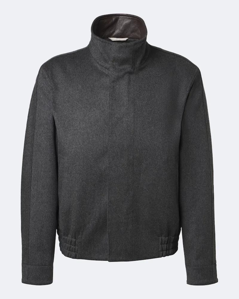 LARDINI Jacke aus Schurwolle Grau