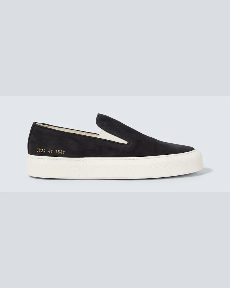 Common Projects Slip-Ons aus Veloursleder Schwarz