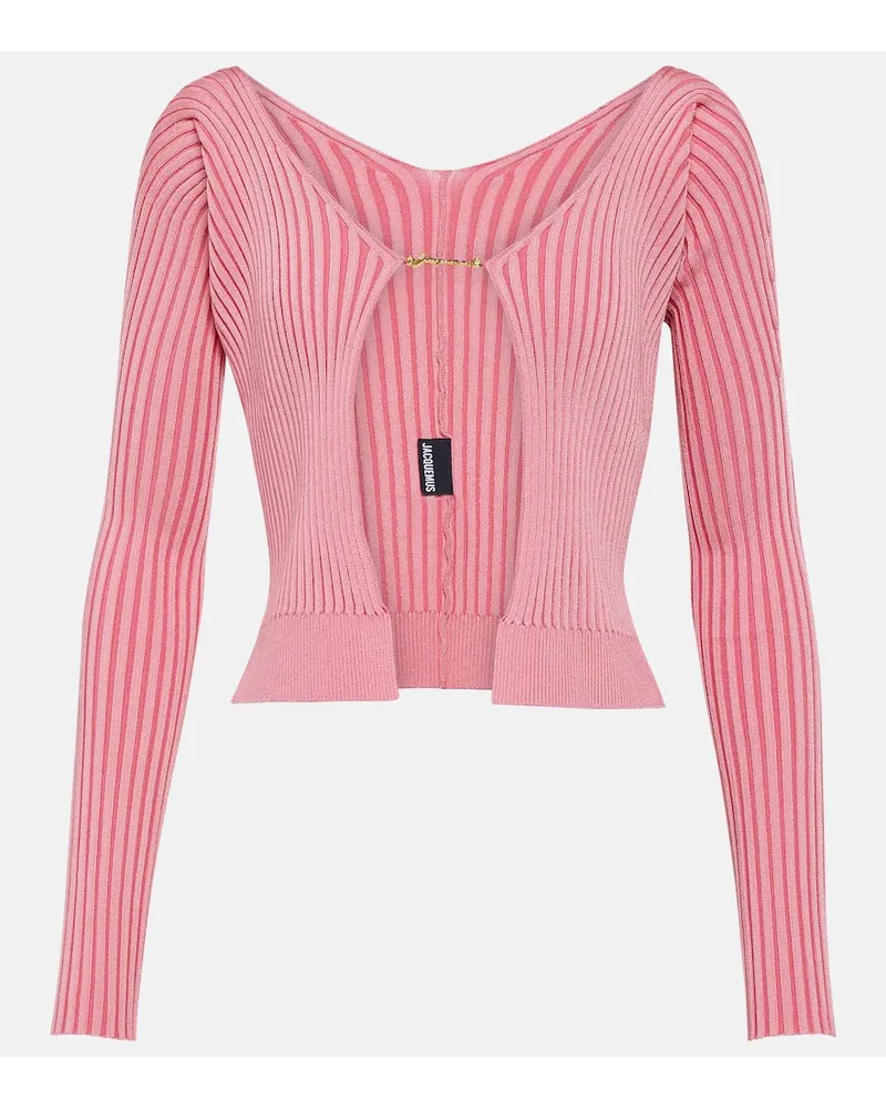 Jacquemus Cardigan La Maille Pralù Longue Pink