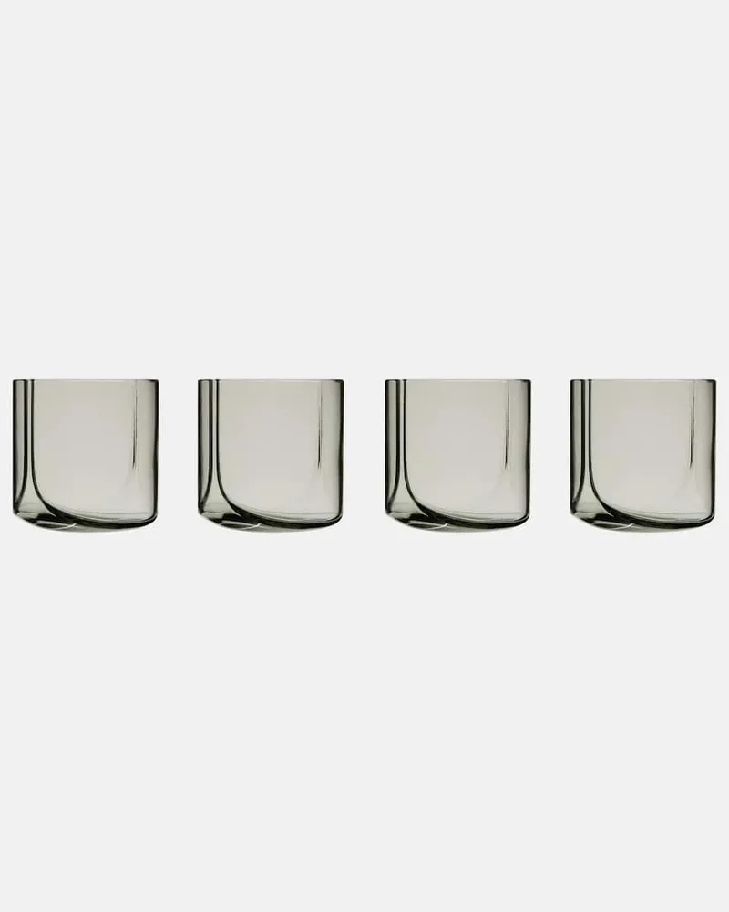 Zaha Hadid Design Set Hew aus vier Tumbler-Gläsern Grau