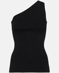 Totême One-Shoulder-Top aus Jersey Schwarz