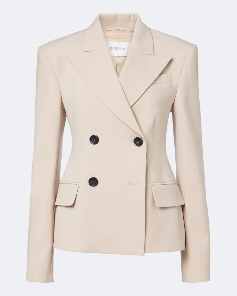 SPORTMAX Blazer aus einem Wollgemisch Beige